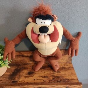 Taz Plush Looney Toons Warner Bros Tasmanian Devil 9" Small Stuffed Animal Toy